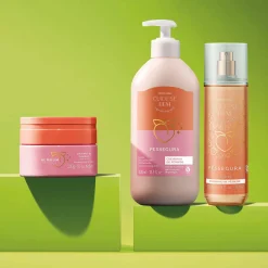 Body Splash | CUIDE-SE BEM Combo Pessego: Locion Corporal 400ml + Body Splash 200ml + Crema Exfoliante 230g
